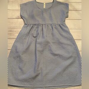 Blue Seersucker Dress